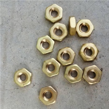 brass hex pressed nut,3/16-24